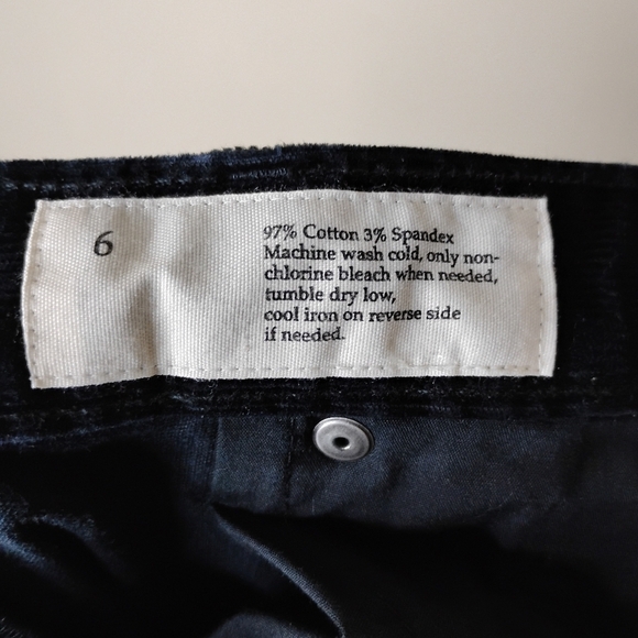 LOFT Modern Slim Corduroy Pants Women’s 6 Stretch Dark Black Soft Fall Winter - Picture 8 of 8
